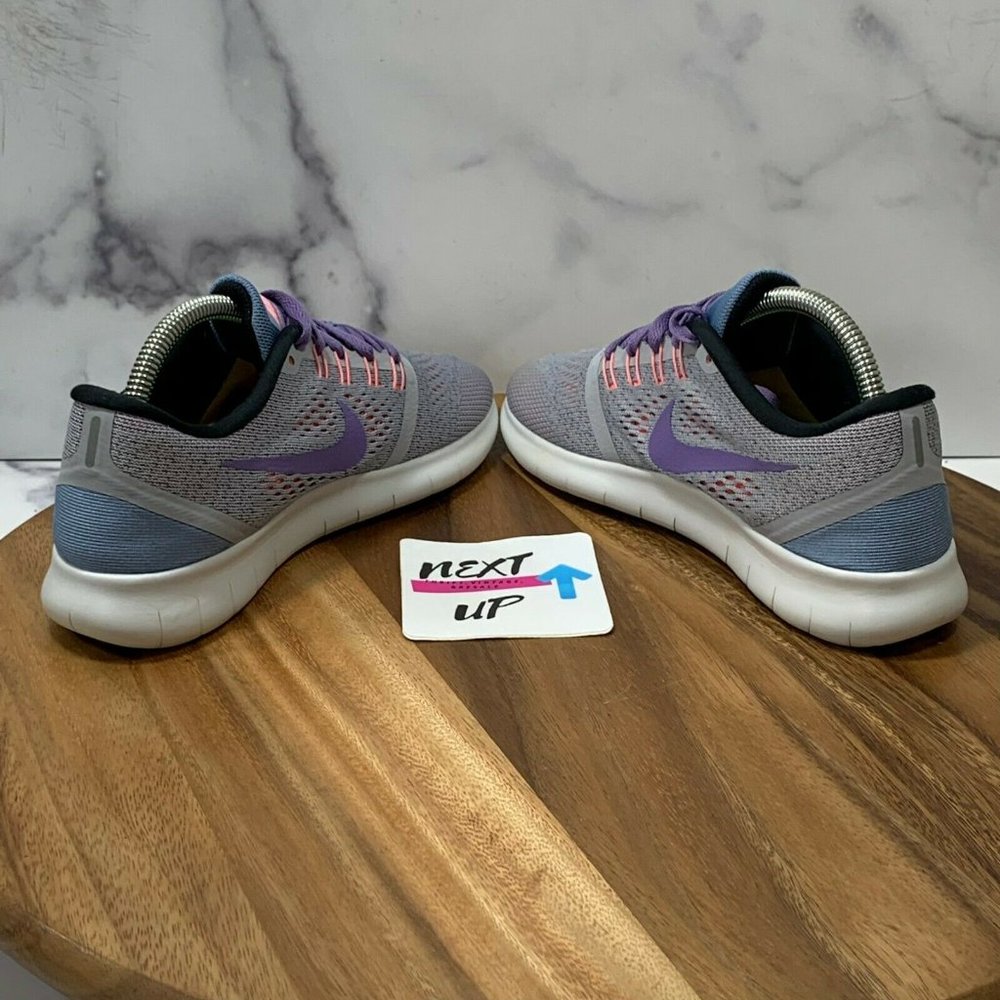 Nike Womens Free Rn Purple Comfort Cushioned Athletic Running Shoes Size US 6 - Picture 4 of 10